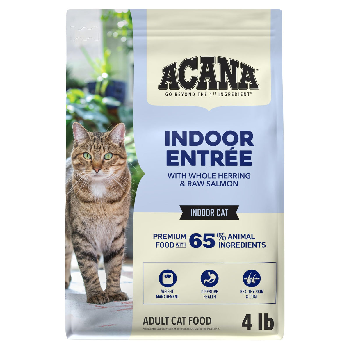 ACANA Dry Cat Food for Indoor Cats Indoor Entrée Chicken Turkey, 10lb Bag | Includes Probiotics, Digestive Health, Weight Management, Free-Run Poultry, World's Finest Ingredients