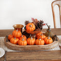Pumpkin Decor Orange Set of 12 Harvest Thanksgiving Fall Decoration