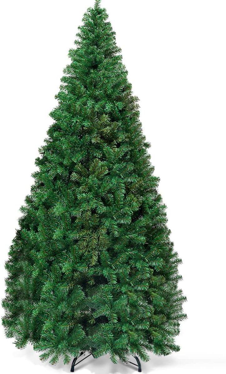 Goplus 6ft Sliver Artificial Christmas Tree with Electroplated Technolog
