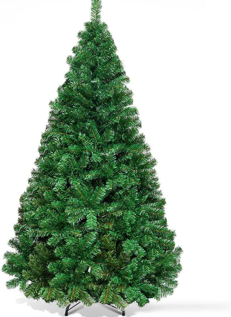 Goplus 6ft Sliver Artificial Christmas Tree with Electroplated Technolog