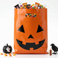 Choice Marts 100 Halloween Candy Bags Bulk 12x15 Treat Bags with Handles