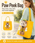Paw Peek Bag, Breathable Pet Canvas Shoulder Carrier, Cat Dog Tote