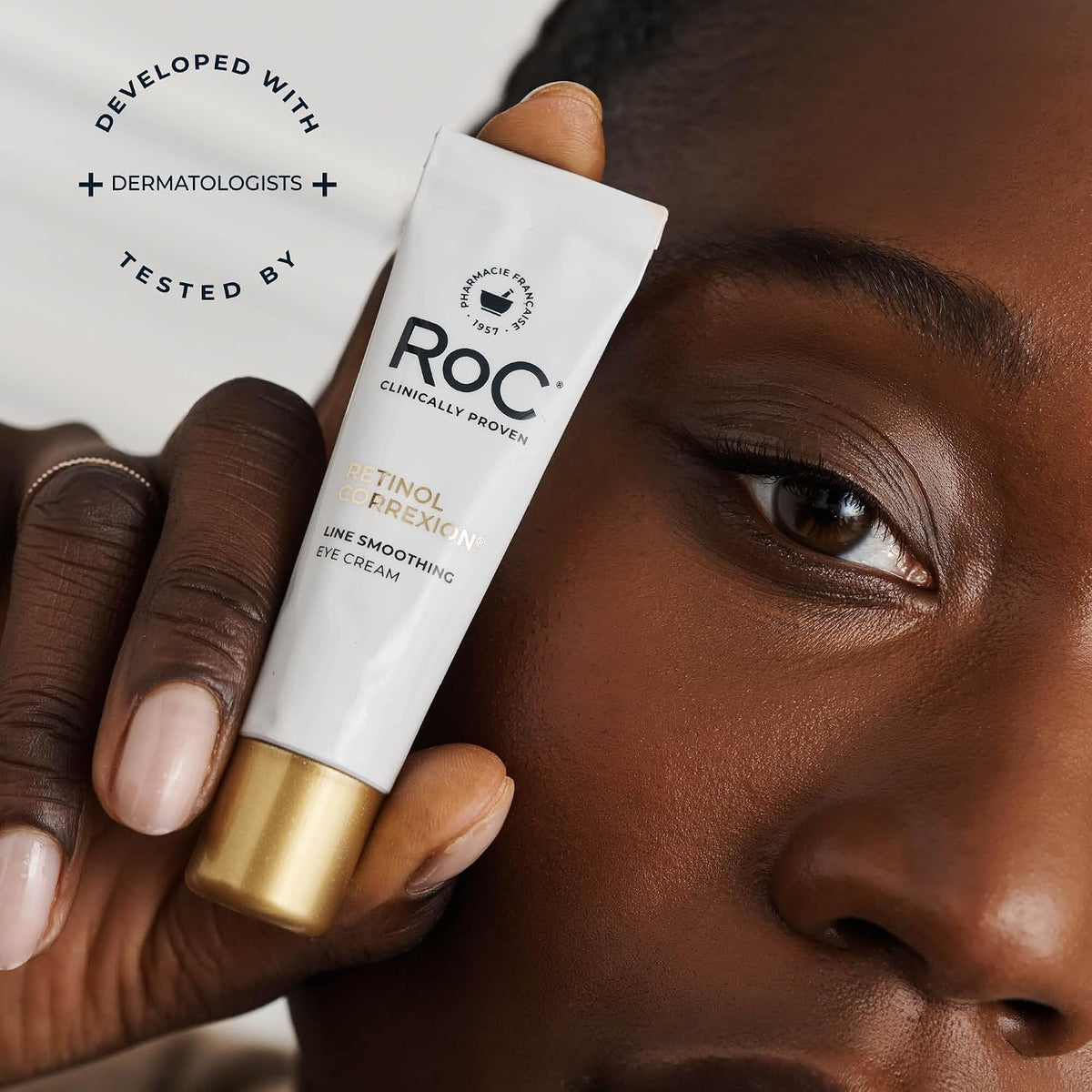 RoC Retinol Correxion Under Eye Cream for Dark Circles & Puffiness, Daily Wrinkle Cream, Anti Aging Skin Care Treatment Women and Men, 0.5 oz (Packaging May Vary)