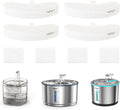 NPET Upgraded Design 4 Pack Replacement Filters for WF050/WF100 Cat Fountain and WF210 Stainless Steel Pet Water Dispenser