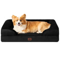 EHEYCIGA Orthopedic Dog Beds Large Sized Dog, Waterproof Memory Foam Pet Bed with Sides, Non-Slip Bottom Large Pet Bed with Washable Removable Cover, Grey