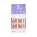 Kiss Core, Press On Nails, Nail glue included, 'Photogenic', Black, Short Size, Squoval Shape, Includes 32 Nails, 2g Glue, 1 Manicure Stick, 1 Mini File