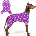 KYEESE Dog Christmas Pajamas for Small Dog Velvet Onesie with Red Snowflake