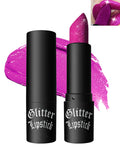 Black Glitter Lipstick,Waterproof Shimmer Lip Gloss,Halloween Gothic Makeup
