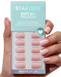 BTArtbox Press On Nails Square - Solid Pink Short Press On Nails with Glue for Women, Opaque Soft Gel Glue On Nails in 16 Sizes - 32 Stick On Nails Kit, Yoga