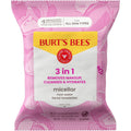 Burts Bees Micellar Rose Water Facial Towelettes, 100% Plant Based Cloth; 99% Natural Origin; Remove Makeup, Cleanse, Hydrate; No Greasy, Oily Residue; All Skin Types; 30 Ct, Pack of 3 (Pack May Vary)