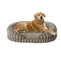 BALANCE Cat Beds for Indoor Cats, Washable Round Cat Bed, Cute Kitten Bed with Anti-Slip Bottom for Kitty and Puppy, 18 Inches, Goat
