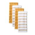 KitchenAid Albany Kitchen Towel 4-Pack Set, Honey Orange/White, 16"x26"