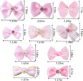 20PCS Cute Dog Hair Bows with Rubber Bands Handmade Mix Style for Puppy