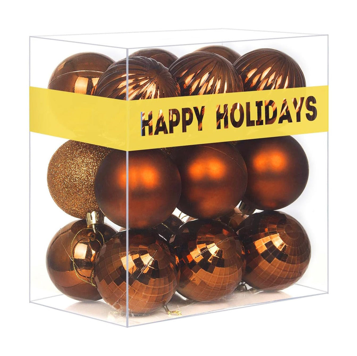 Rose Red 4.0" Large Christmas Balls - Christmas Tree Decoration Ornaments Shatterproof Hanging Balls for Birthday Halloween Holiday Wedding Decorations Set of 4pcs