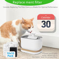 Cat Water Fountain Filters,10 Pack Replacement Compatible with 2.5L/84oz Dockstream Cat Fountain PLWF005/PLWF115/PLWF105(10 Triple Action Filters&10 Sponges)