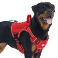 Auroth Tactical Dog Harness for Large Dogs No Pull Adjustable Pet Harness Reflective K9 Working Training Easy Control Pet Vest Military Service Dog Harnesses Army Yellow L