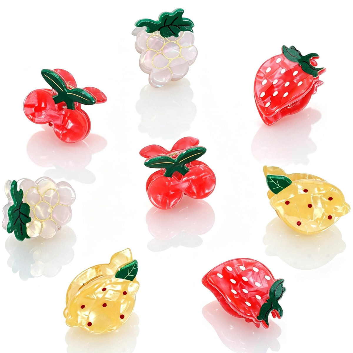 Mini Halloween Holiday Hair Claw Clips for Girls Pumpkin Ghost Bat Spider Web Fun Hair Clips Cute Halloween Hair Accessories for Women 8pcs