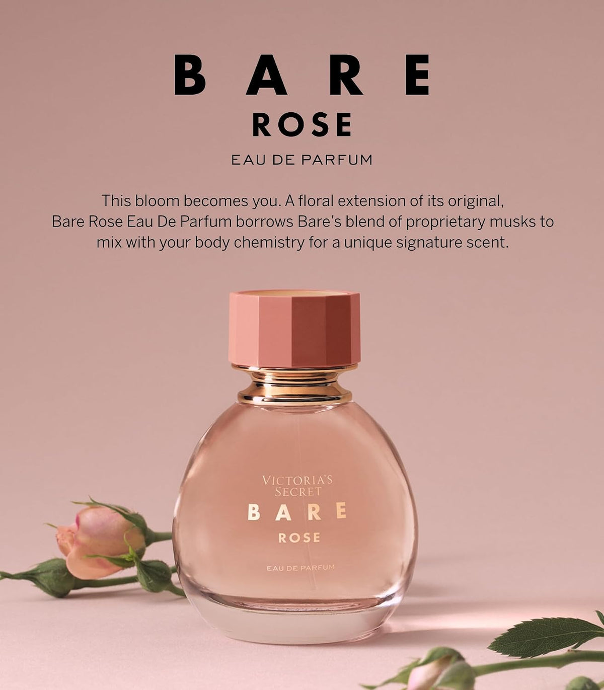 Victoria's Secret Bare Eau de Parfum, Bare Rose - 3.4 fl oz