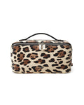 EACHY Travel Makeup Bag, Large Capacity Cosmetic Bag for Women, Waterproof PU Leather, Flat Open Portable Toiletry Bag for Skincare, Brushes & Travel Essentials