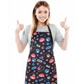 Dog Grooming Waterproof Apron with 2 Pockets, Cute Animals Puppy Dog Pets Apron