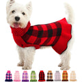 Dog Sweater Dress Plaid Knitwear for Small Dogs Girl Christmas Clothes