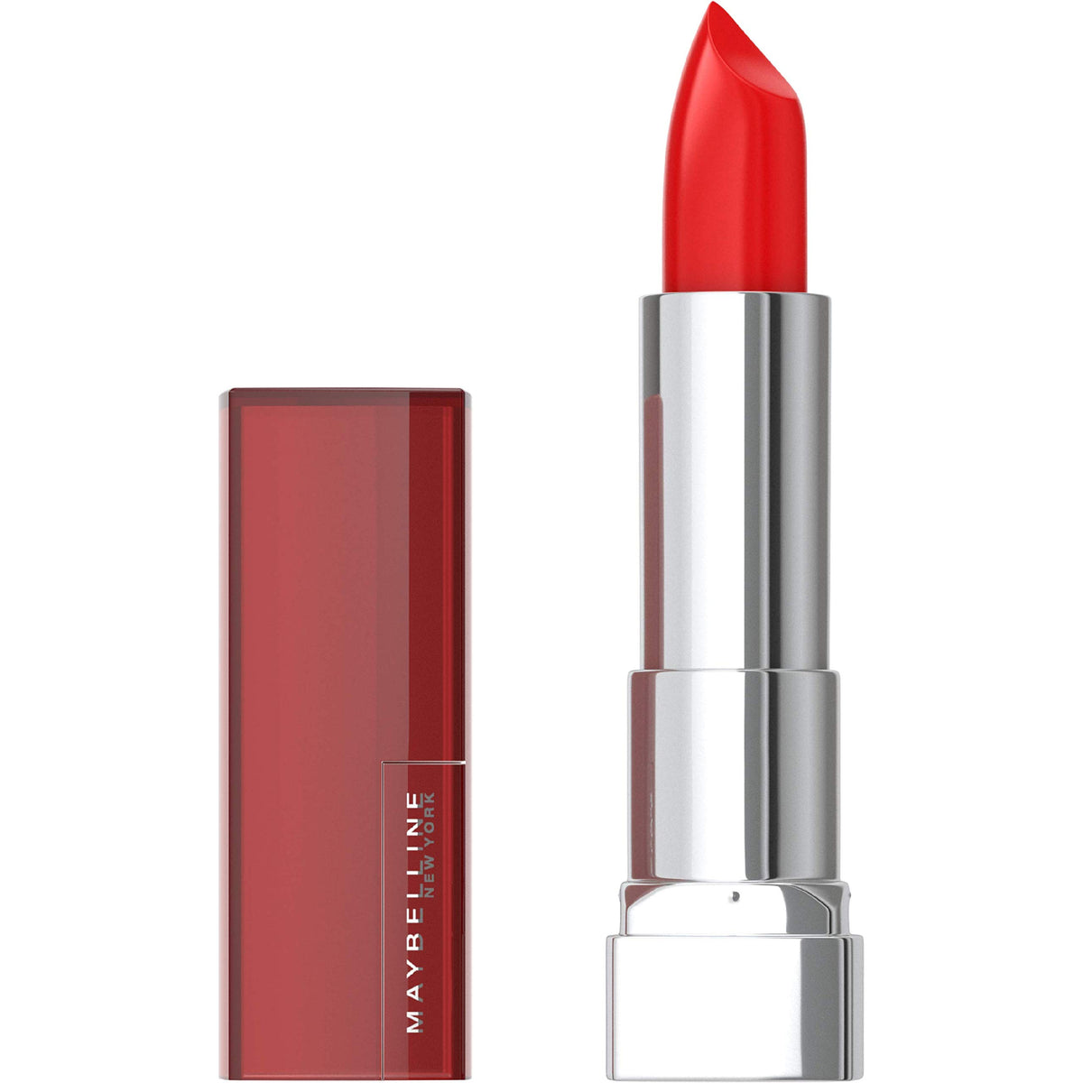 Maybelline Color Sensational Lipstick, Lip Makeup, Matte Finish, Hydrating Lipstick, Nude, Pink, Red, Plum Lip Color, Divine Wine, 1 Count