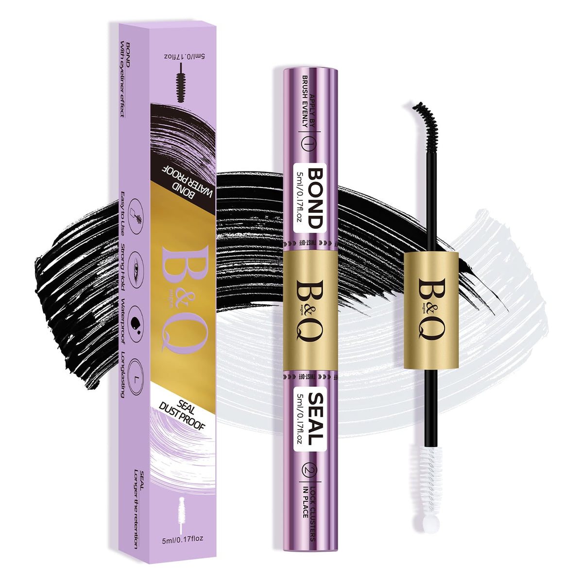 B&Q Eyelash Applicator Tool 3 PCS Lash Applicator Tool Kit Lash Tweezers for Eyelash Extensions Application Tool and Removal （Purple,3 PCS）