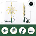 Brizled Christmas Tree Topper, 11" Warm White Double-Sided Bethlehem Star Tree Topper, Plugin Polaris Xmas Treetop with 10 Lights, UL Certified Lighted Tree Top for Christmas Tree Home Holidays Decor