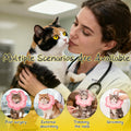 EXPAWLORER Cat Cone Collar Soft, Cat E Collar Recovery After Surgery to Stop Licking, Adjustable Waterproof Cute Neck Elizabethan Pet Kitten Puppy Donut Pillow for Cats Puppy Wound Healing, PinkM