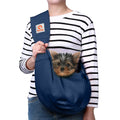 Tomkas Small Dog Sling Carrier - Classic Pocket & Classic Strap - Wrap Carrier - for 3-10 lbs Pets(Black)