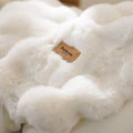Bedsure Fluffy Bubble Faux Fur Throw Blanket, 50"x60", Cream