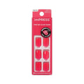 Kiss Impress No Glue Mani Press On Nails, Color, 'Melting', Pink, Short Size, Squoval Shape, Includes 30 Nails, Prep Pad, Instructions Sheet, 1 Manicure Stick, 1 Mini File