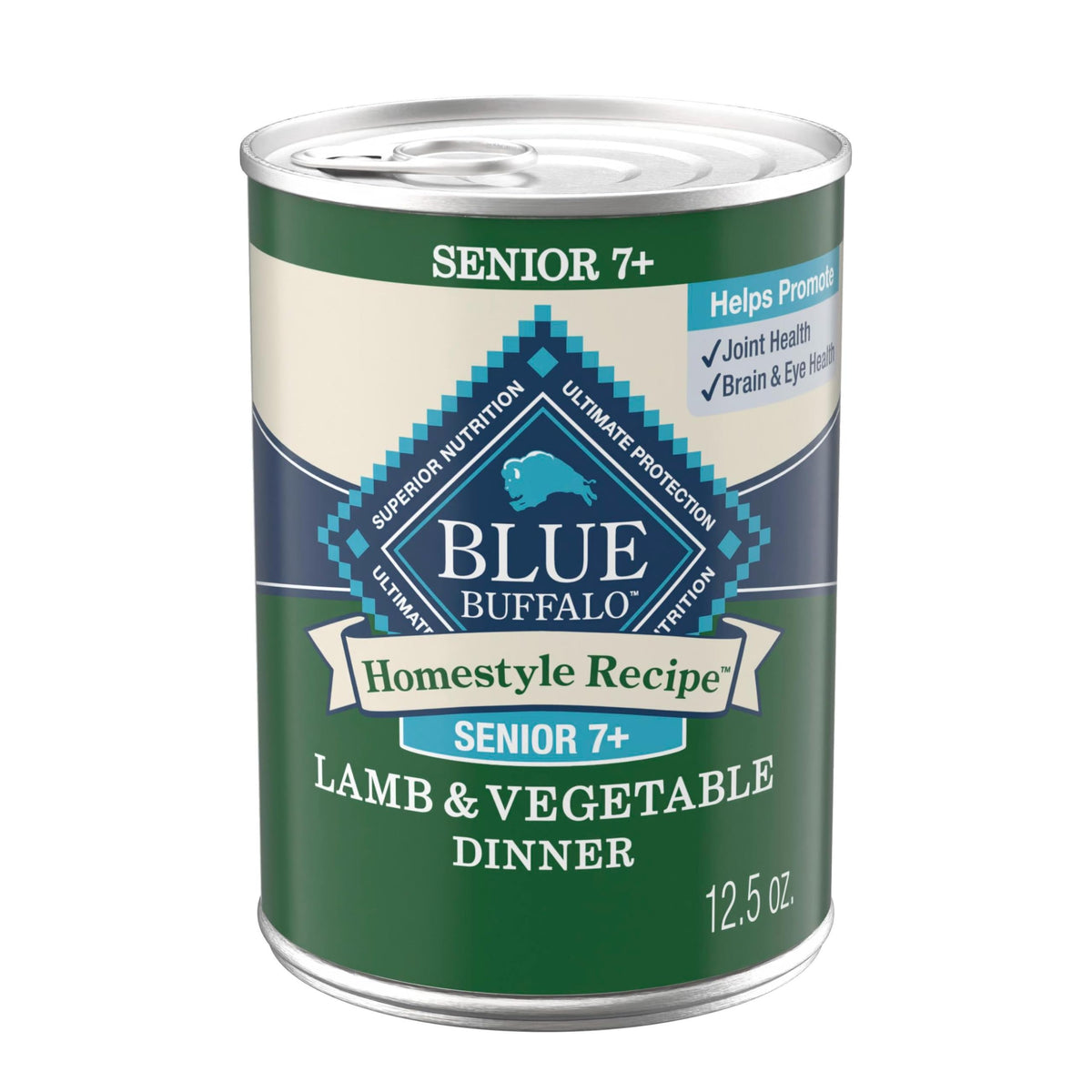 Blue Buffalo Homestyle Recipe Chicken & Vegetable Dinner Paté Natural Wet Dog Food for Senior 7+ Dogs, Made with Natural Ingredients, Vitamins & Minerals, 12.5-oz. Can (12 Count)