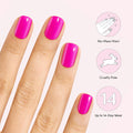Dashing Diva Gloss Nail Strips Bundle - The Neon Brights Collection - Magenta Madness & Suki - UV Free, Chip Resistant, Long Lasting Gel Stickers - Contains 2 Sets