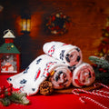 Abbylike 3 Pcs Christmas Dogs Blanket for Small Medium Puppy 30 x 20 Inch