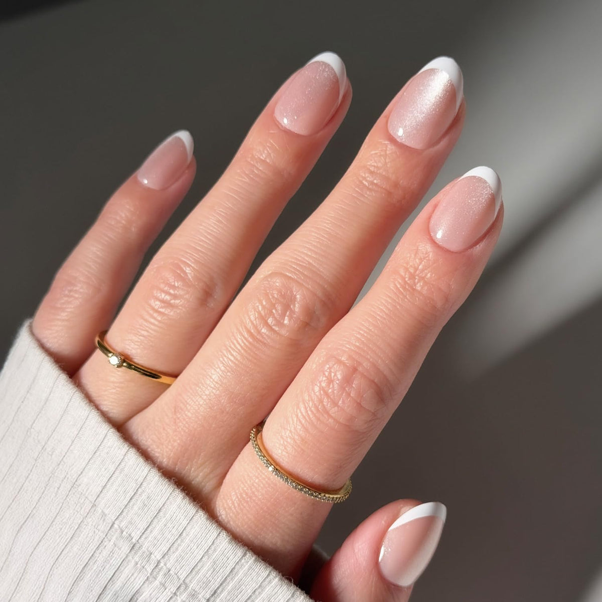 Glamnetic Press On Nails - Short Round, Glossy Fake Nails 30 Pc Full Kit | Neutral press on nails, 12 sizes. Everyday glue-on set. Waterproof, chip-resistant, up to 2 weeks wear