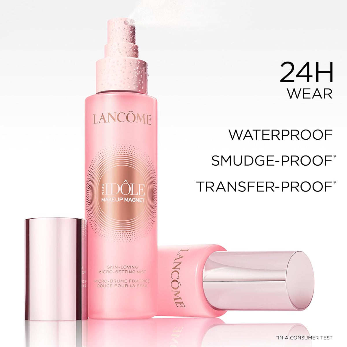 Lancôme Idôle Makeup Setting Spray - Waterproof 24H Wear - 3.4 Fl Oz | Weightless Setting Spray for 24-Hour Makeup Hold - With Hyaluronic Acid and Caffeine - Smudge-Proof & Transfer-Proof