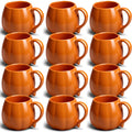 1 Pcs 14 oz Pumpkin Mug Ceramic Coffee Mug Fall Halloween Thanksgiving Autumn Pumpkin Shape Cup with Handle for Halloween Party Decoration
