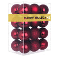 Rose Red 4.0" Large Christmas Balls - Christmas Tree Decoration Ornaments Shatterproof Hanging Balls for Birthday Halloween Holiday Wedding Decorations Set of 4pcs