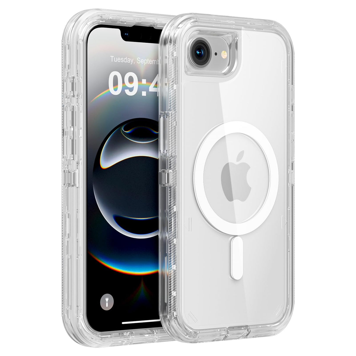 Follaroma Magnetic for iPhone 16 Plus Case, Heavy Duty Phone Cases, Clear