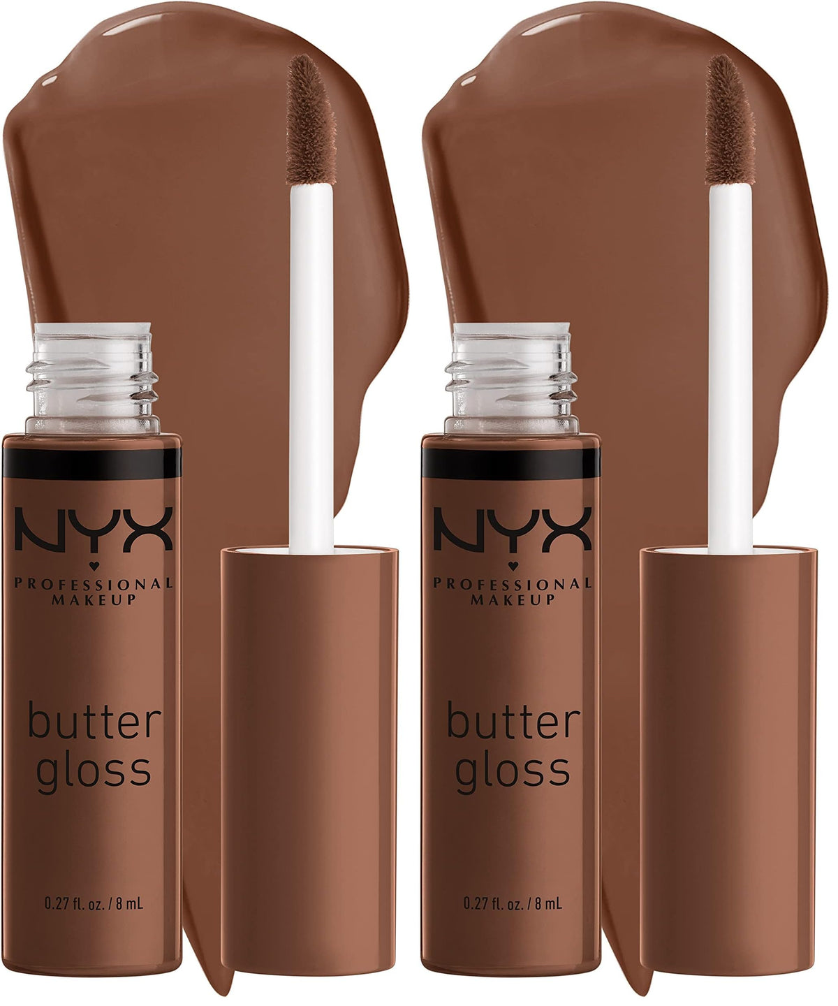 NYX PROFESSIONAL MAKEUP Butter Gloss, Non-Sticky Lip Gloss - Sugar Glass (Clear), Pack Of 3