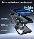 Magnetic for iPhone 17 Case Rugged Dual-Layer Shockproof Black