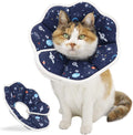 Soft Cat Cone, Adjustable Recovery Collar After Surgery to Prevent Licking Wound, Protective Cat Neck Cone, Comfortable Pet Elizabethan Collar for Cats Kittens and Puppies (M)