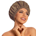 Edoneery Reusable Shower Caps for Women, Waterproof Long Hair Bonnet | Washable Design, Wide Elastic Band, Large Fit, Holds Long Hair, Braids Friendly, Bath Accessories, Spa, Travel