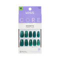 Kiss Core, Press On Nails, Nail glue included, 'Photogenic', Black, Short Size, Squoval Shape, Includes 32 Nails, 2g Glue, 1 Manicure Stick, 1 Mini File