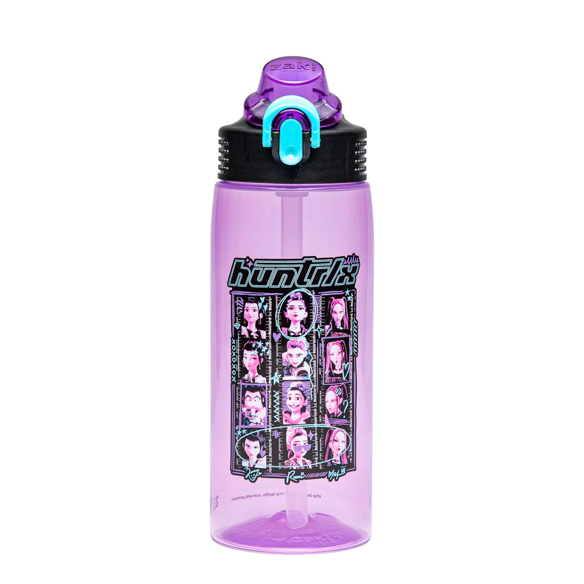 Zak Designs Sanrio Hello Kitty Sage 16oz Leak-Proof Straw Kids Water Bottle | BPA Free, Durable Plastic, Cupholder Friendly, Dishwasher Safe, Easy to Clean, Lid Lock, Handle, For School, Home, Travel