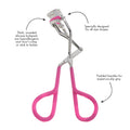Tweezerman Comfort Grip Eyelash Curler for All Eye Shapes, Neon Pink