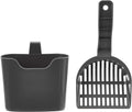 Amazon Basics Durable Cat Litter Scoop with Holder, Hangs on Litter Box, Efficient Scooper
