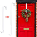 GP Life Wreath Hanger for Front Door, Adjustable from 15 to 25 Inches Hanger, 20 lbs Larger Door Upgrade Christmas Fall Wreaths Decorations Hook (Black)