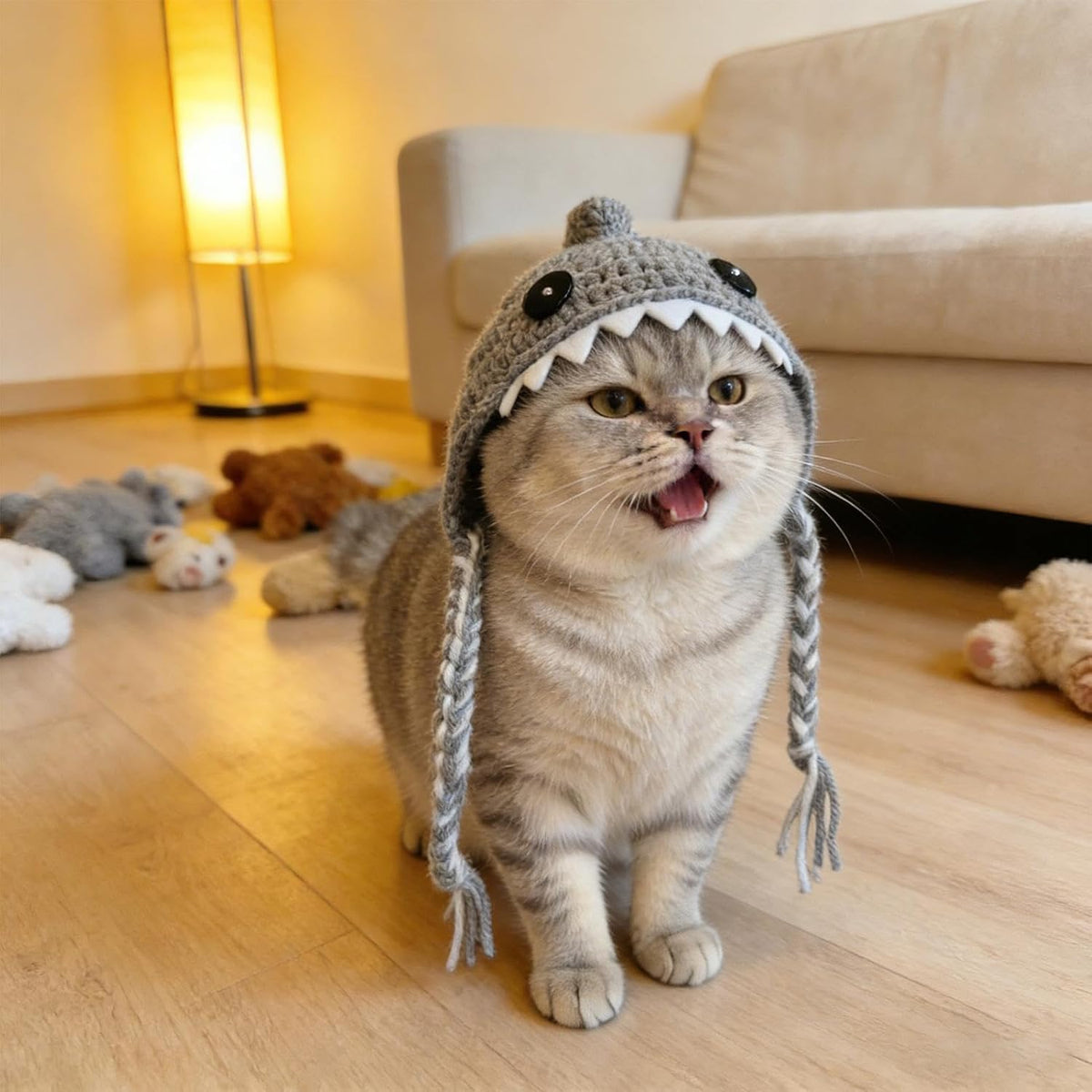 Cat Hat Cute Shark Shape Puppy Headwear